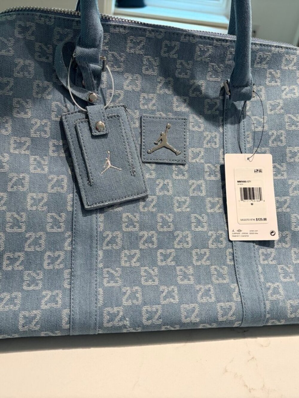 NWT Jordan Monogram Duffel 25L Denim MM9060-571